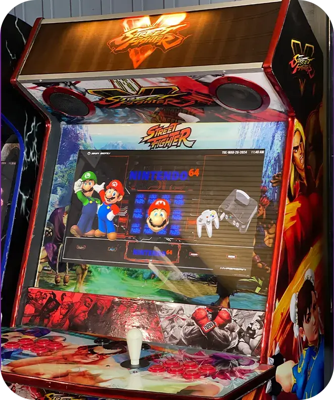 Maquina de arcade roja rentamania